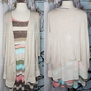 Lane Bryant plus size boho chic flowy layer duster